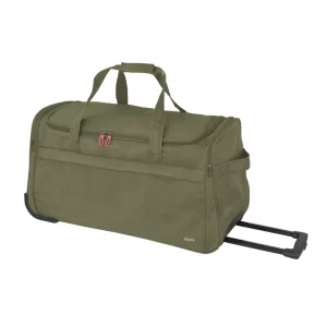 Borsone grande da viaggio con ruote e carrello - Verde